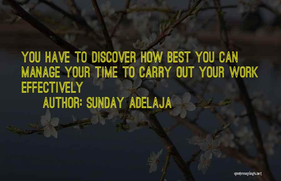 Best Employment Quotes By Sunday Adelaja