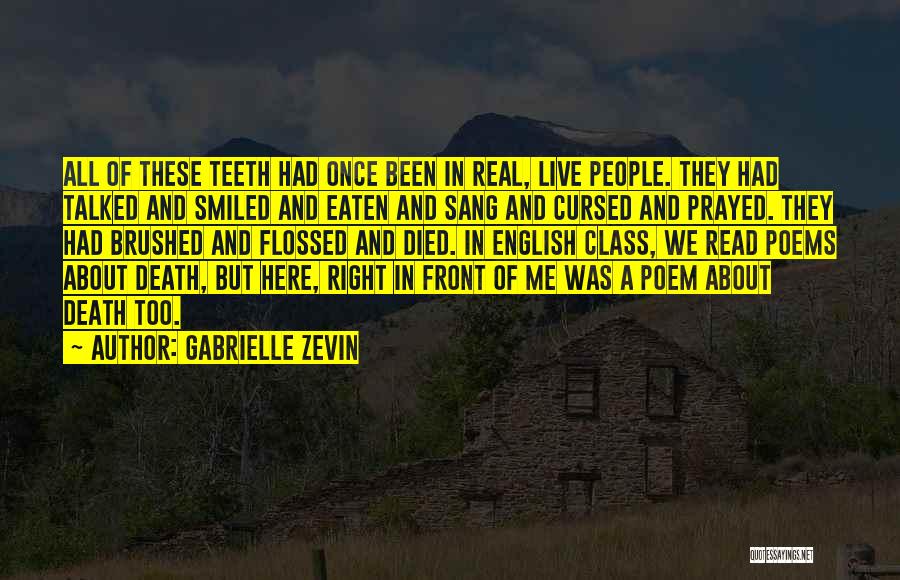 Best English Poem Quotes By Gabrielle Zevin