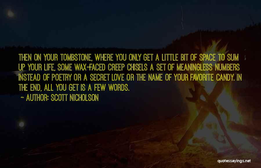 Best Epitaph Quotes By Scott Nicholson