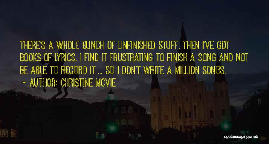 Best Ever Song Lyrics Quotes By Christine McVie