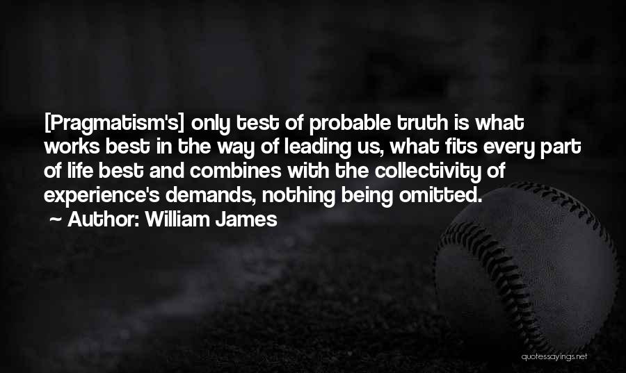 Best Experience Quotes By William James