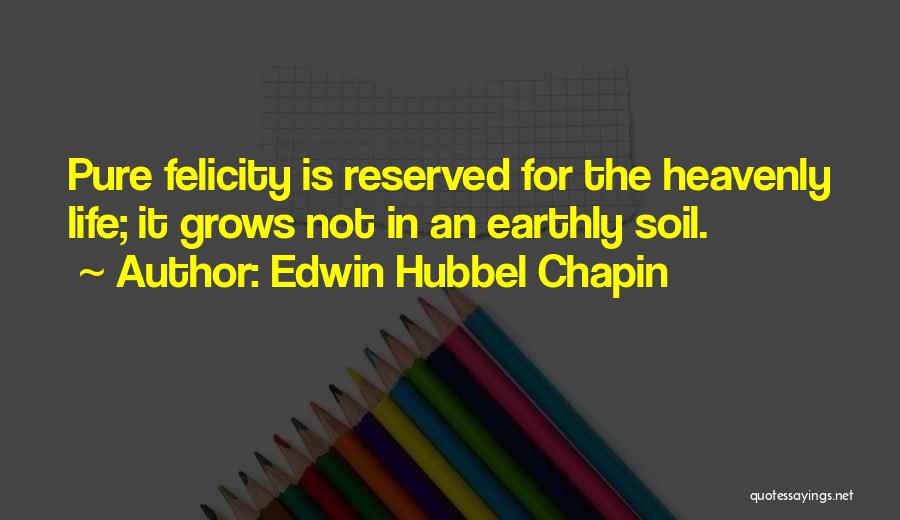 Best Felicity Quotes By Edwin Hubbel Chapin