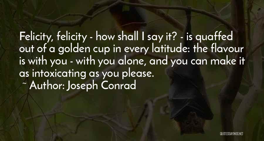 Best Felicity Quotes By Joseph Conrad