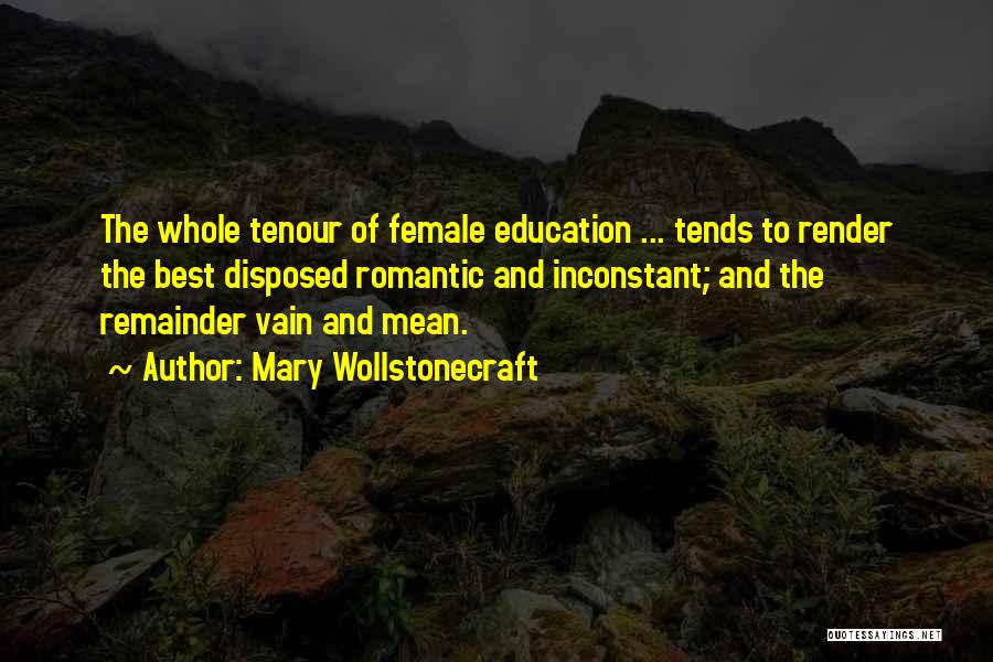 Best Female Quotes By Mary Wollstonecraft