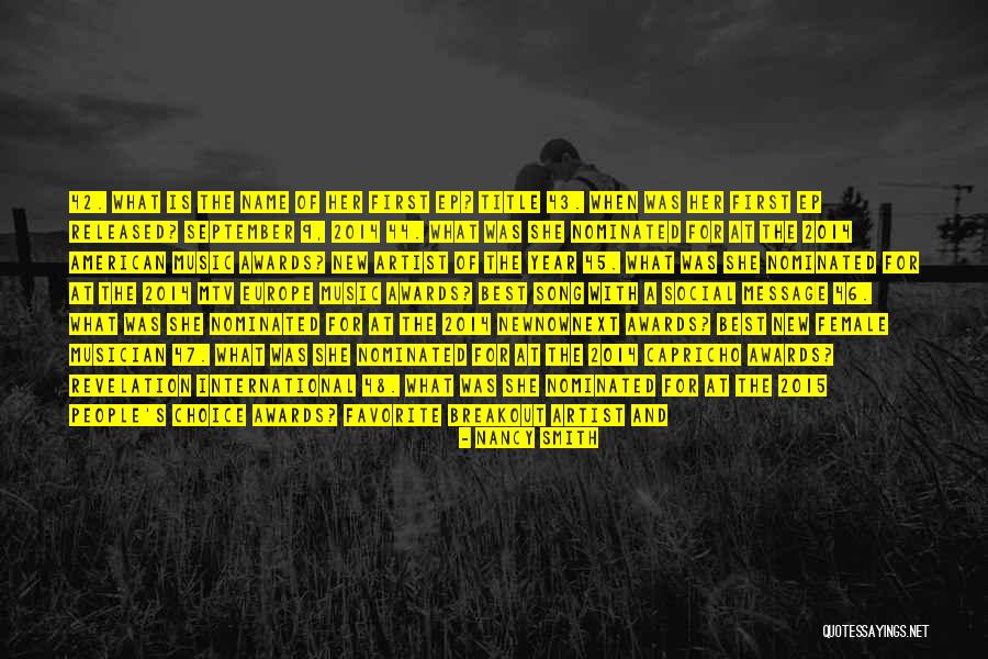 Best Female Quotes By Nancy Smith Best Female Quotes By Nancy Smith