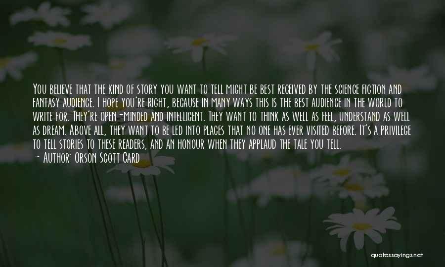 Best Fiction Quotes By Orson Scott Card