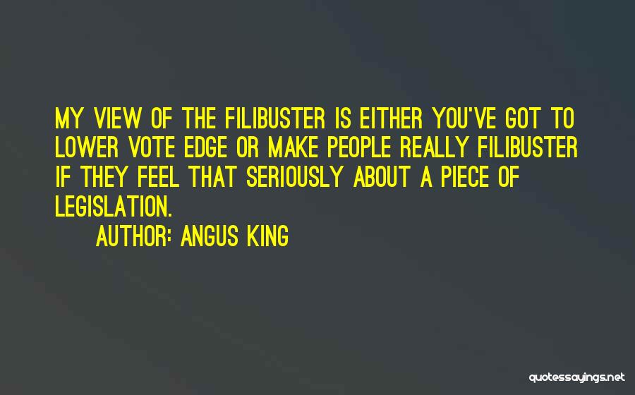 Best Filibuster Quotes By Angus King