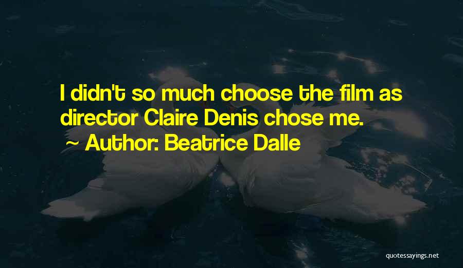 Best Film Director Quotes By Beatrice Dalle