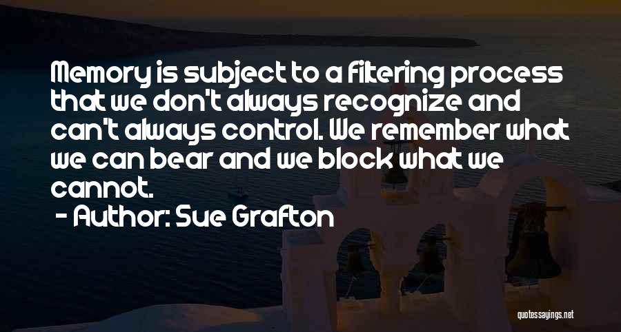 Best Filtering Quotes By Sue Grafton