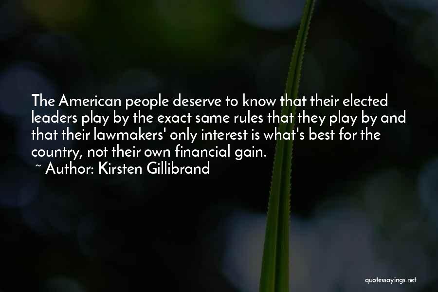 Best Financial Quotes By Kirsten Gillibrand