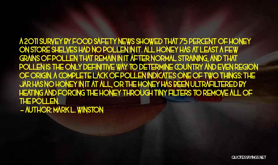 Best Food Safety Quotes By Mark L. Winston