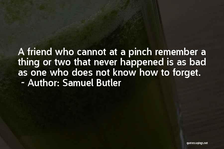 Best Friend Forget Quotes By Samuel Butler