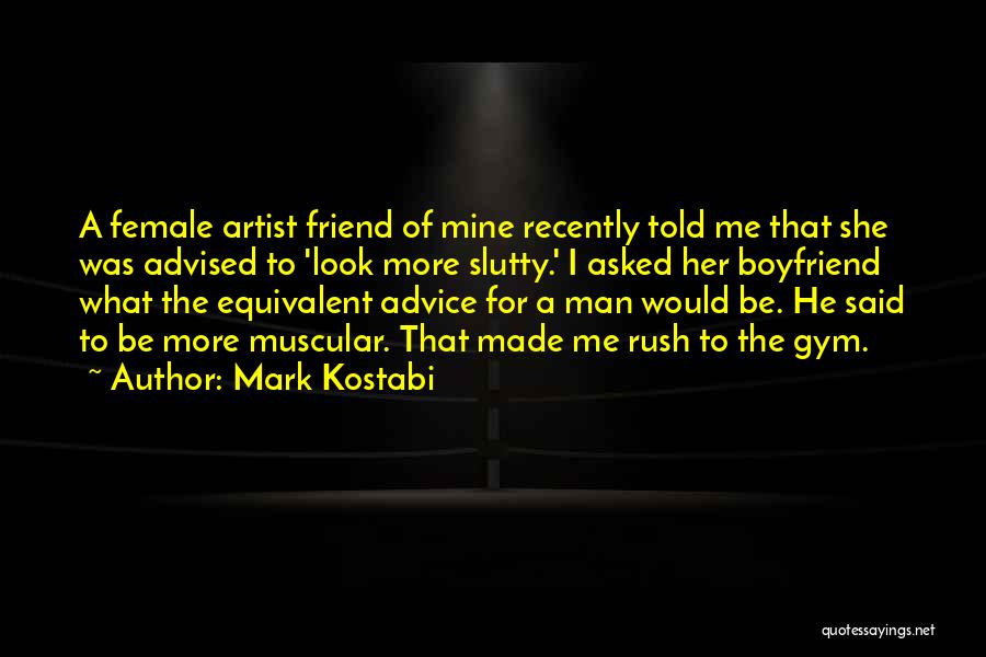 Best Friend Gym Quotes By Mark Kostabi