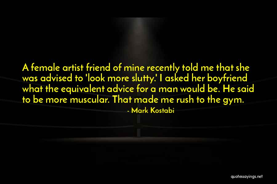 Best Friend Gym Quotes By Mark Kostabi