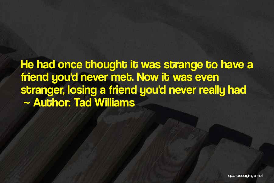 Best Friend Losing Quotes By Tad Williams