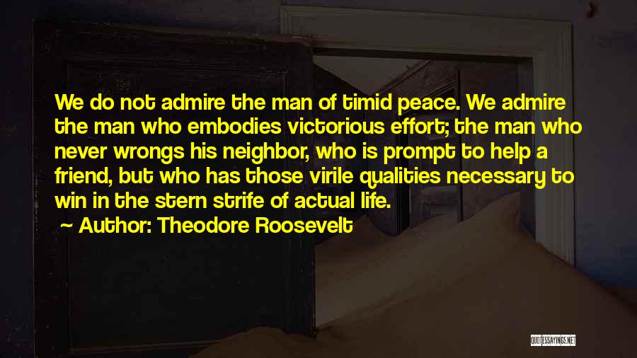 Best Friend Qualities Quotes By Theodore Roosevelt