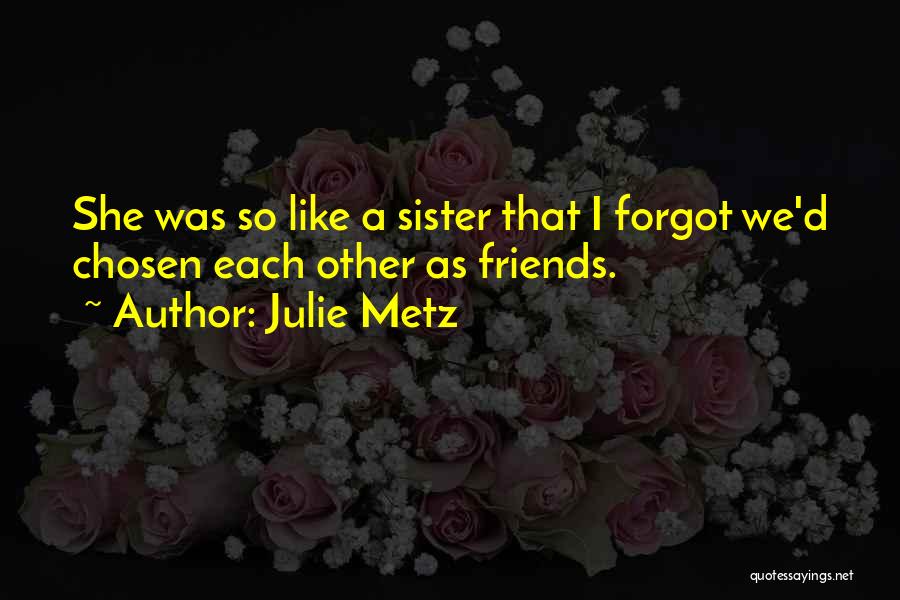 Best Friends But More Like Sister Quotes By Julie Metz