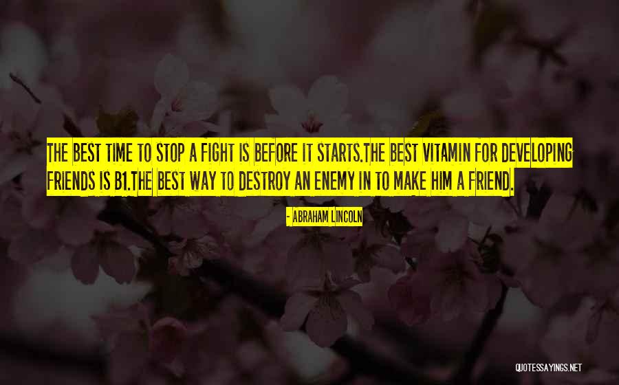 Best Friends Fighting Quotes By Abraham Lincoln