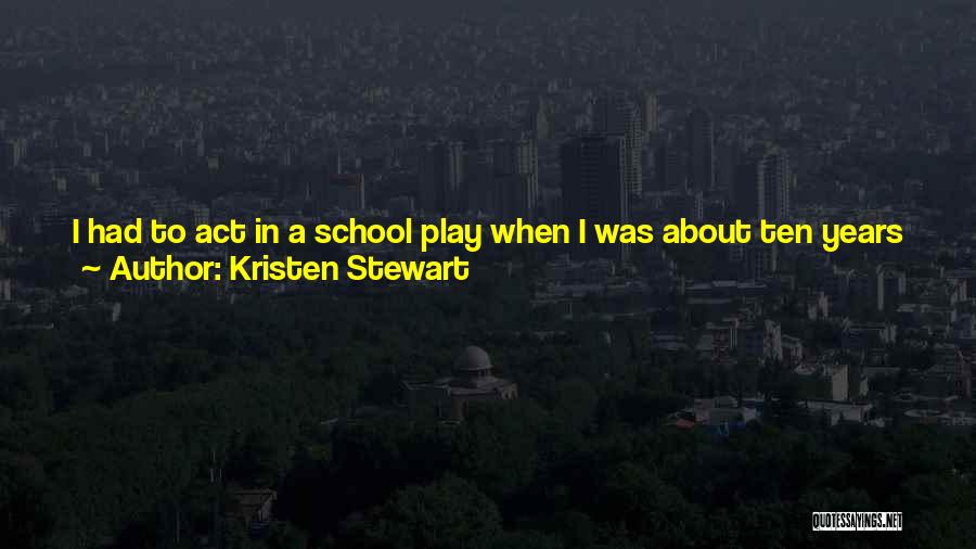 Best Funny School Quotes By Kristen Stewart