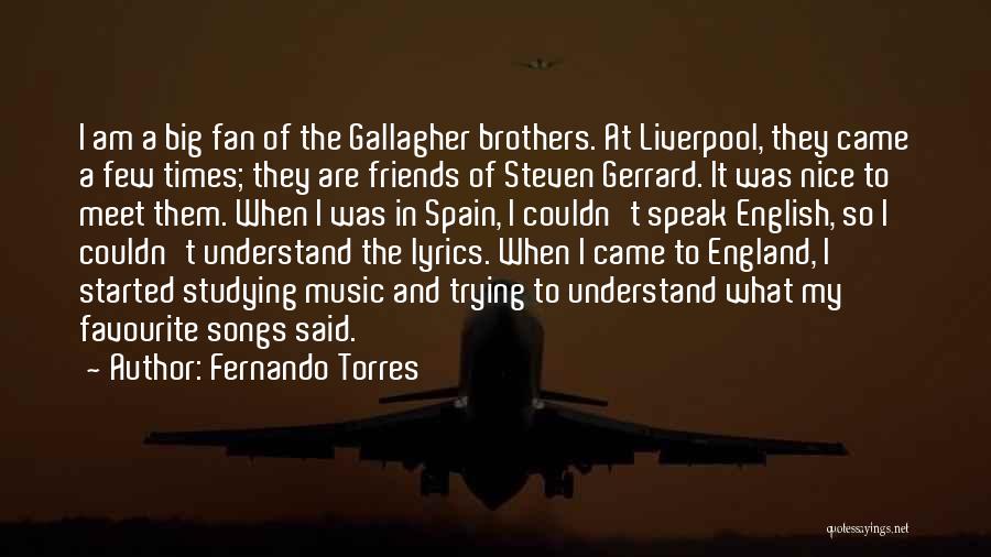 Best Gallagher Brothers Quotes By Fernando Torres