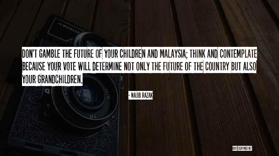 Best Gamble Quotes By Najib Razak