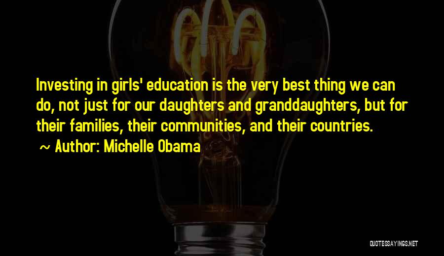 Best Girl Quotes By Michelle Obama