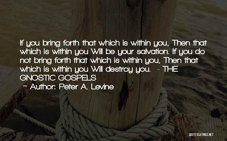 Best Gnostic Quotes By Peter A. Levine