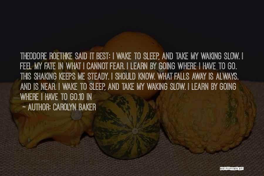 Best Go To Sleep Quotes By Carolyn Baker