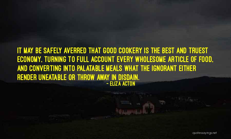 Best Good Food Quotes By Eliza Acton Best Good Food Quotes By Eliza Acton