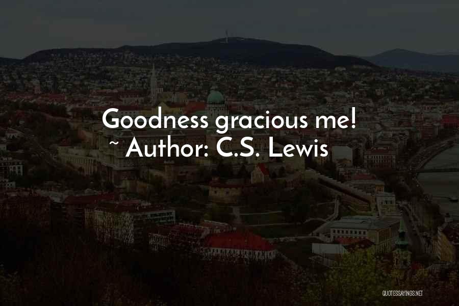 Best Goodness Gracious Me Quotes By C.S. Lewis