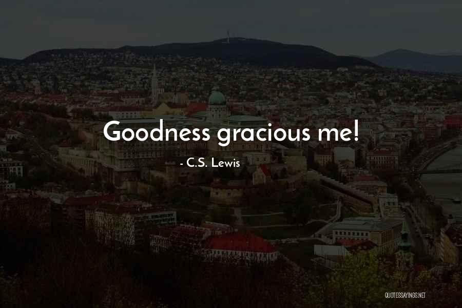 Best Goodness Gracious Me Quotes By C.S. Lewis