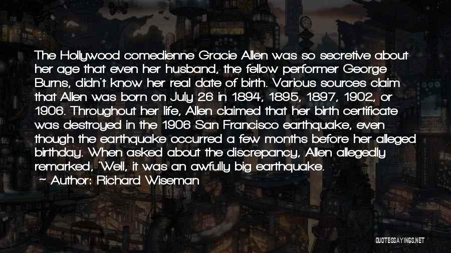 Best Gracie Allen Quotes By Richard Wiseman Best Gracie Allen Quotes By Richard Wiseman