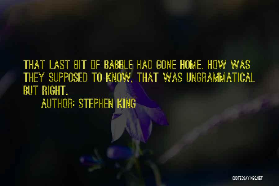 Best Grammar Quotes By Stephen King