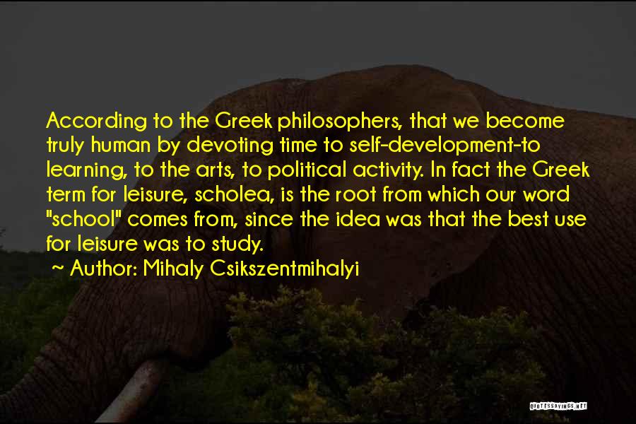 Best Greek Quotes By Mihaly Csikszentmihalyi