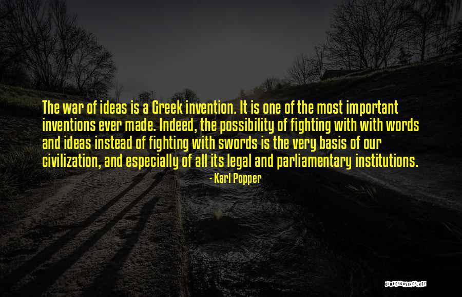 Best Greek War Quotes By Karl Popper