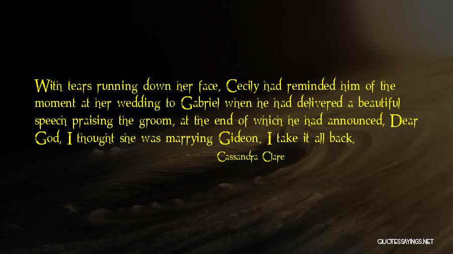 Best Groom Quotes By Cassandra Clare