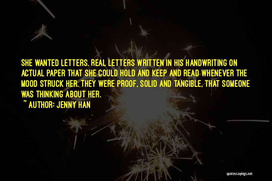 Best Handwriting Quotes By Jenny Han