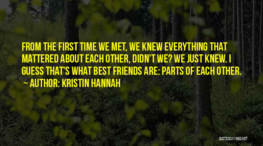 Best Hannah Quotes By Kristin Hannah