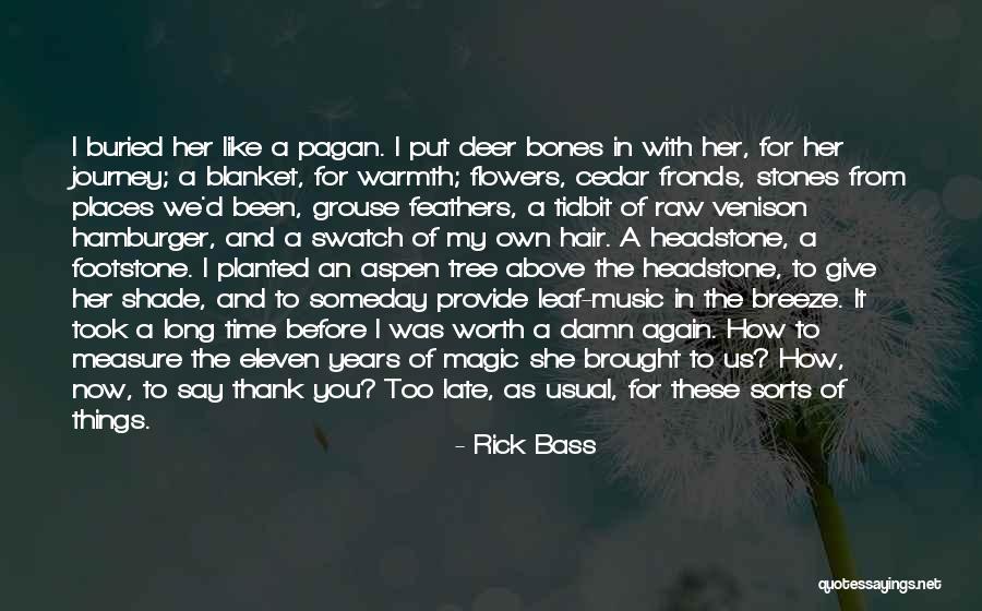 Best Headstone Quotes By Rick Bass