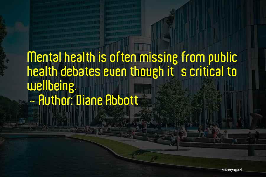 Best Health And Wellbeing Quotes By Diane Abbott