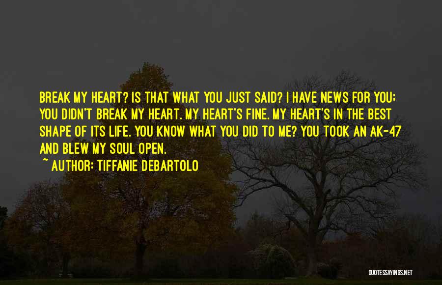 Best Heart And Soul Quotes By Tiffanie DeBartolo
