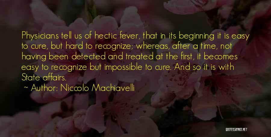 Best Hectic Quotes By Niccolo Machiavelli
