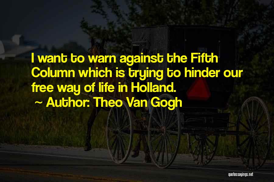 Best Hinder Quotes By Theo Van Gogh