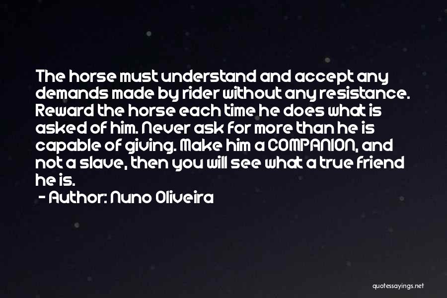Best Horse And Rider Quotes By Nuno Oliveira
