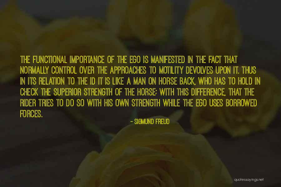 Best Horse And Rider Quotes By Sigmund Freud