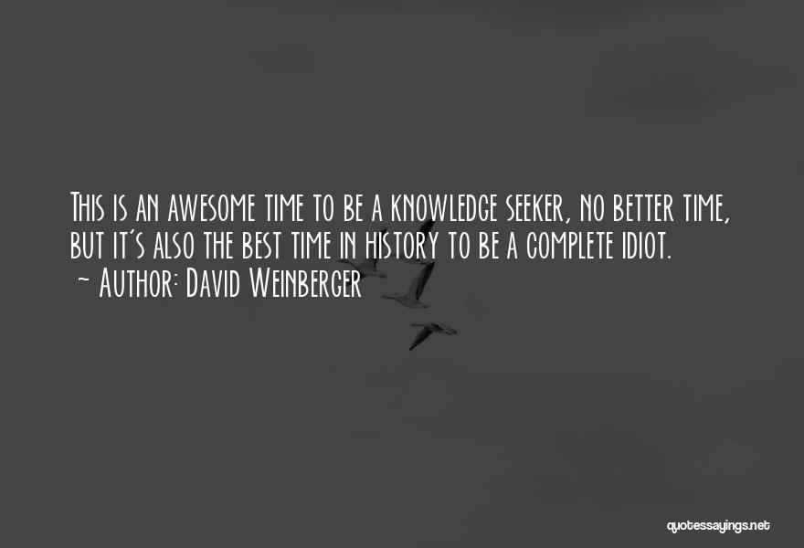 Best Idiot Quotes By David Weinberger