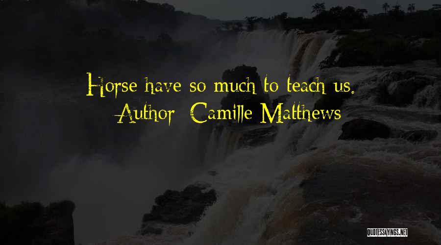 Best Inspirational Horse Quotes By Camille Matthews
