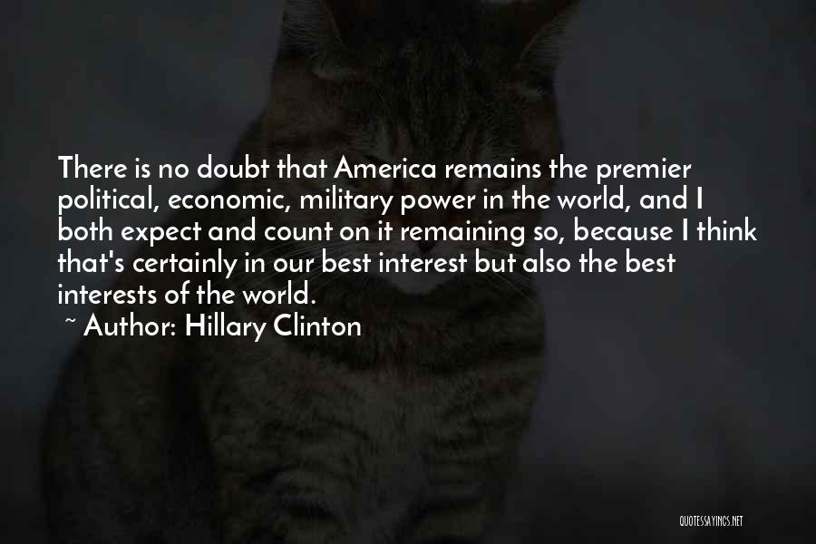 Best Interests Quotes By Hillary Clinton