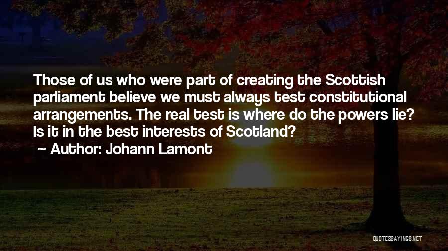 Best Interests Quotes By Johann Lamont