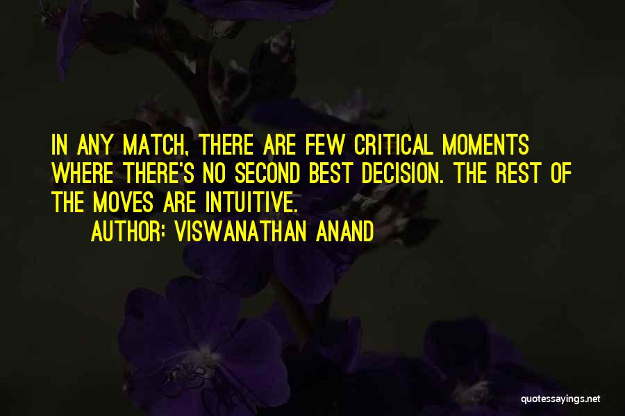 Best Intuitive Quotes By Viswanathan Anand